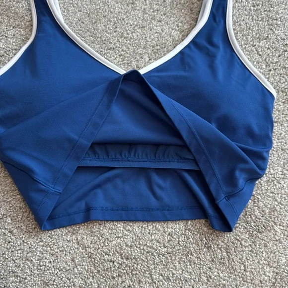 Aerie Blue and White Sports Bra 3/$18 - Picture 2 of 6